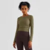 Women's Ribbed Long Sleeve Gym Shirt - Image 4