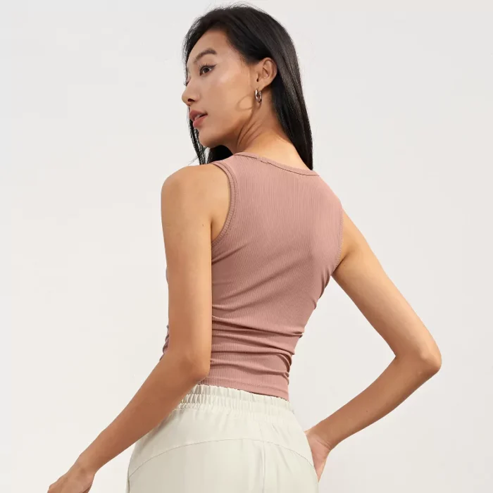 Women's Ribbed Gym Tank Top - Image 2