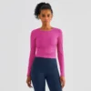 Women's Ribbed Long Sleeve Gym Shirt - Image 5