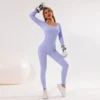 Seamless Rib Yoga One Piece Bodysuit - Image 3