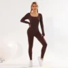 Seamless Rib Yoga One Piece Bodysuit - Image 6