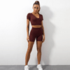 Seamless 3 in 1 Rib Women's Yoga Set - Image 3