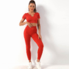 Seamless 3 in 1 Rib Women's Yoga Set - Image 9