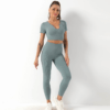 Seamless 3 in 1 Rib Women's Yoga Set - Image 11