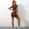 Seamless 3 in 1 Rib Women's Yoga Set - Image 4
