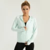 Women’s Jacquard checked hooded Jacket - Image 2