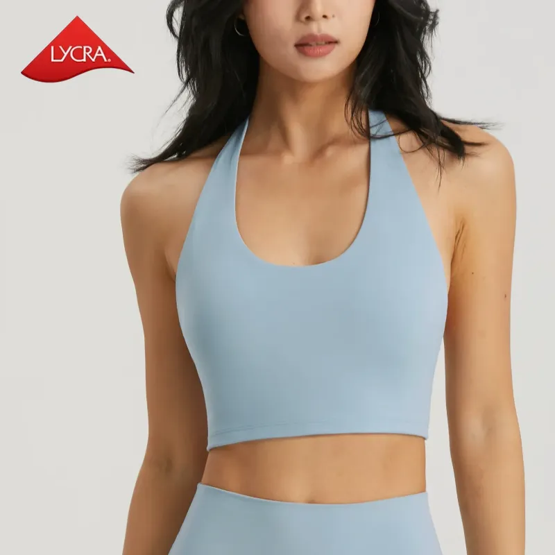 Lycra PA6 Sports Bra with Halter Tank