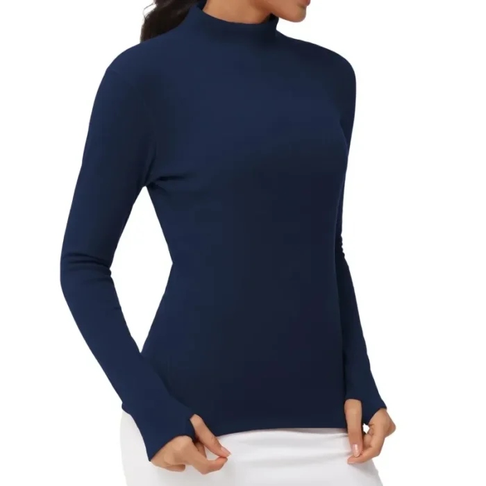 Women's Inner Fleece Layer Gym Shirt - Image 2